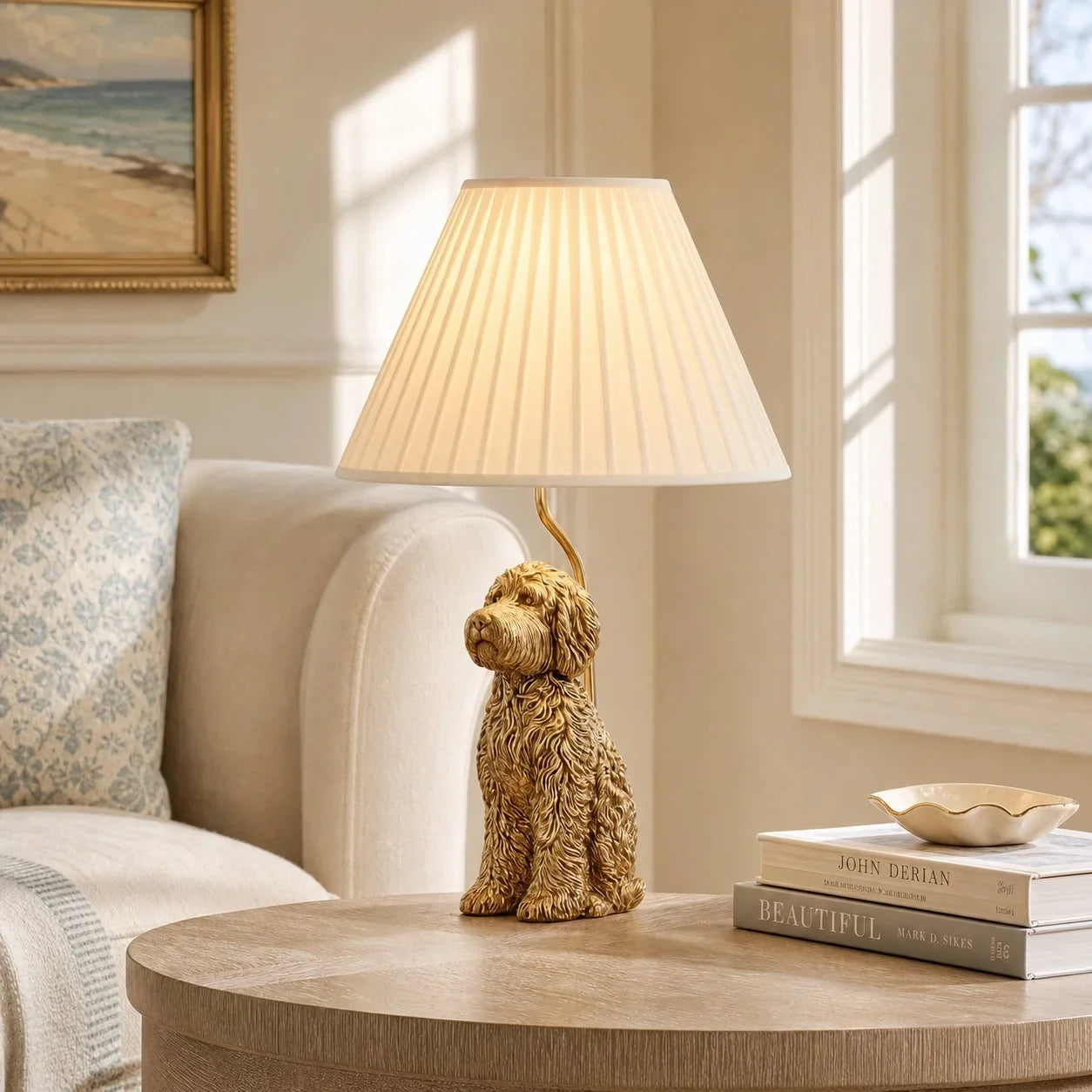Fabric animal table lamp for bedroom