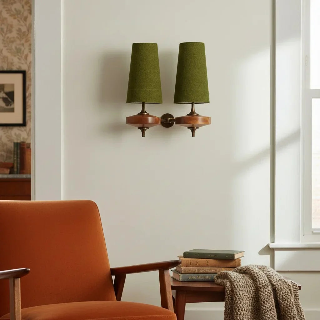 Fabric wall sconce for hallway