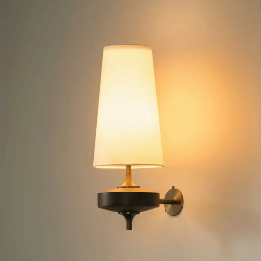Fabric wall sconce for living room