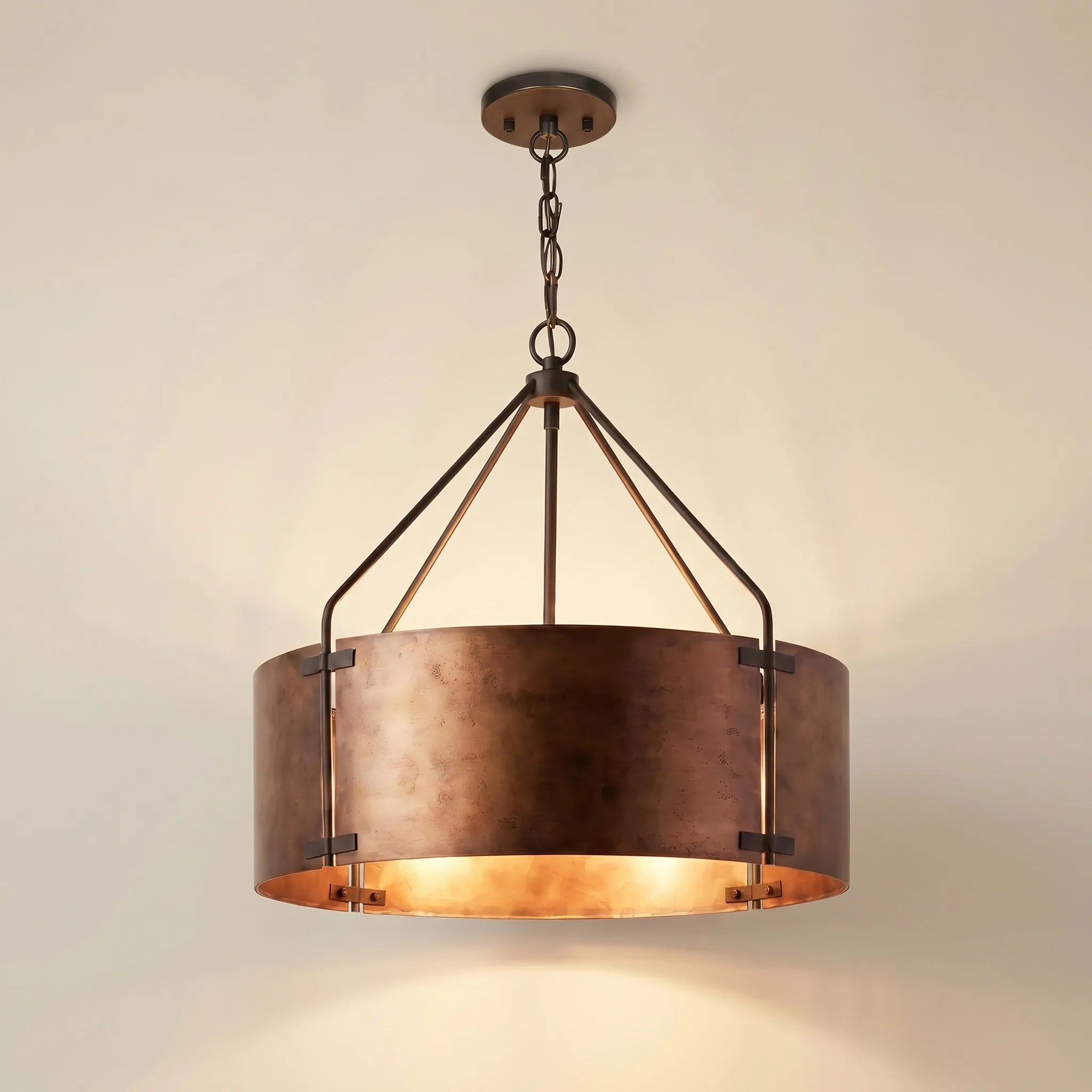 Farmhouse bronze pendant light