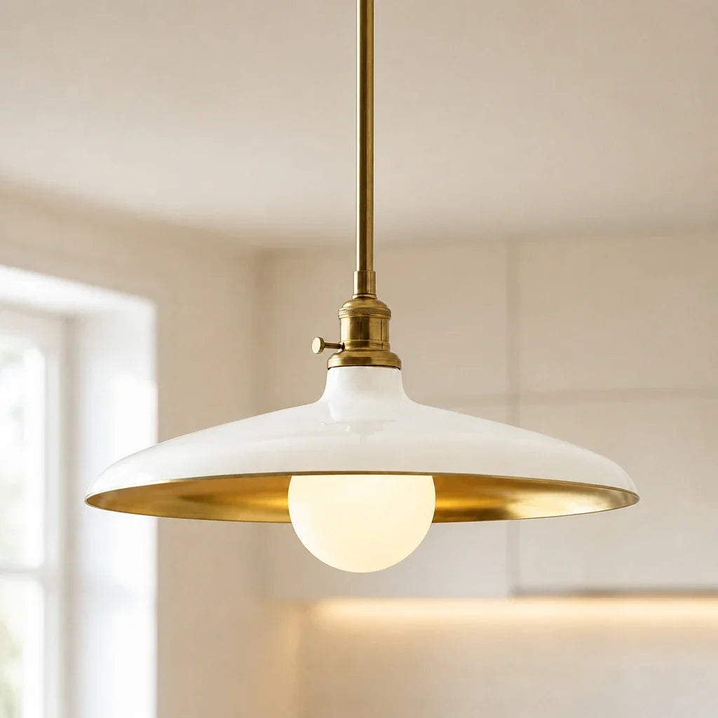 Farmhouse metal pole pendant light