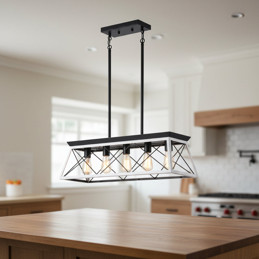 Five light ceiling chandelier