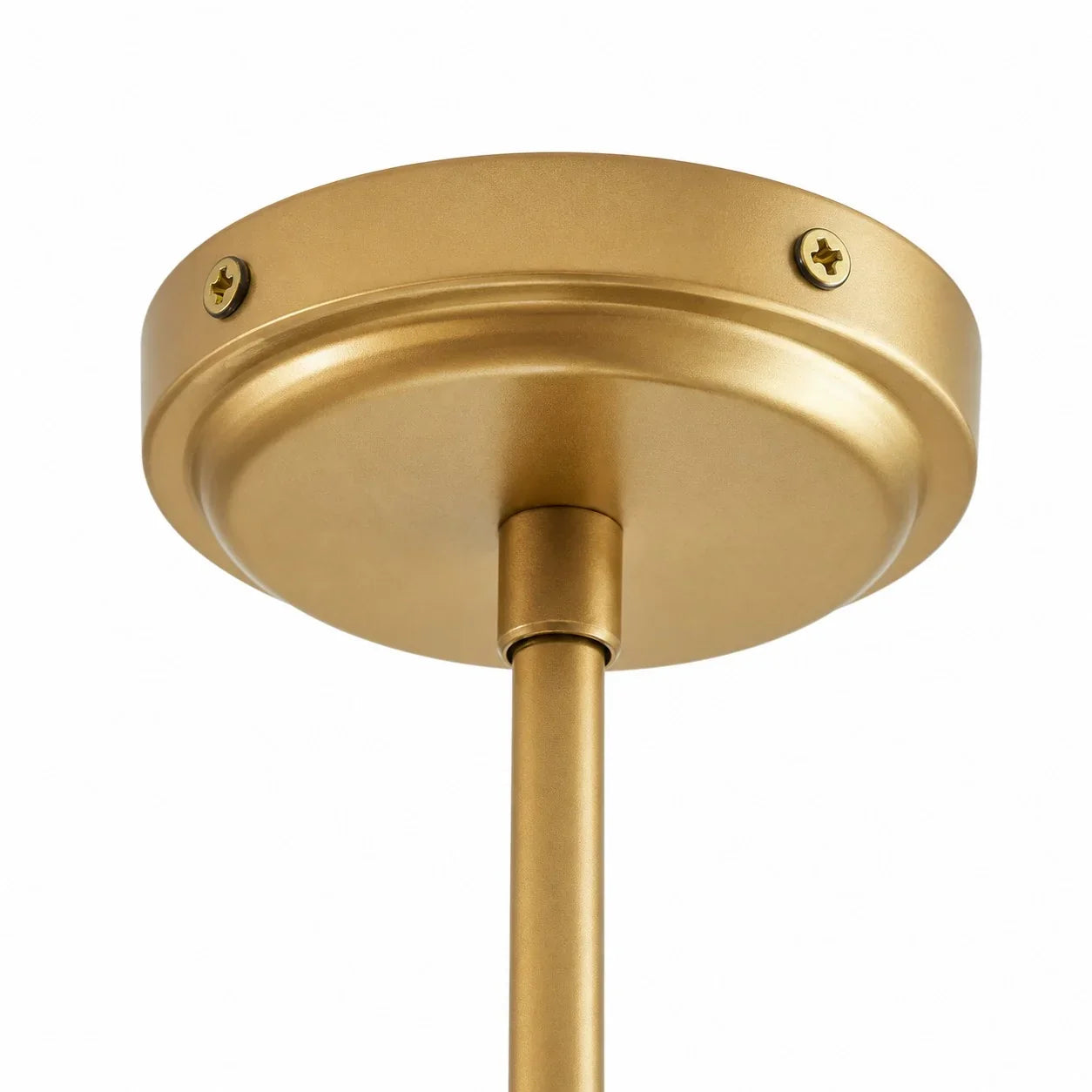 Fixed pole metal pendant light