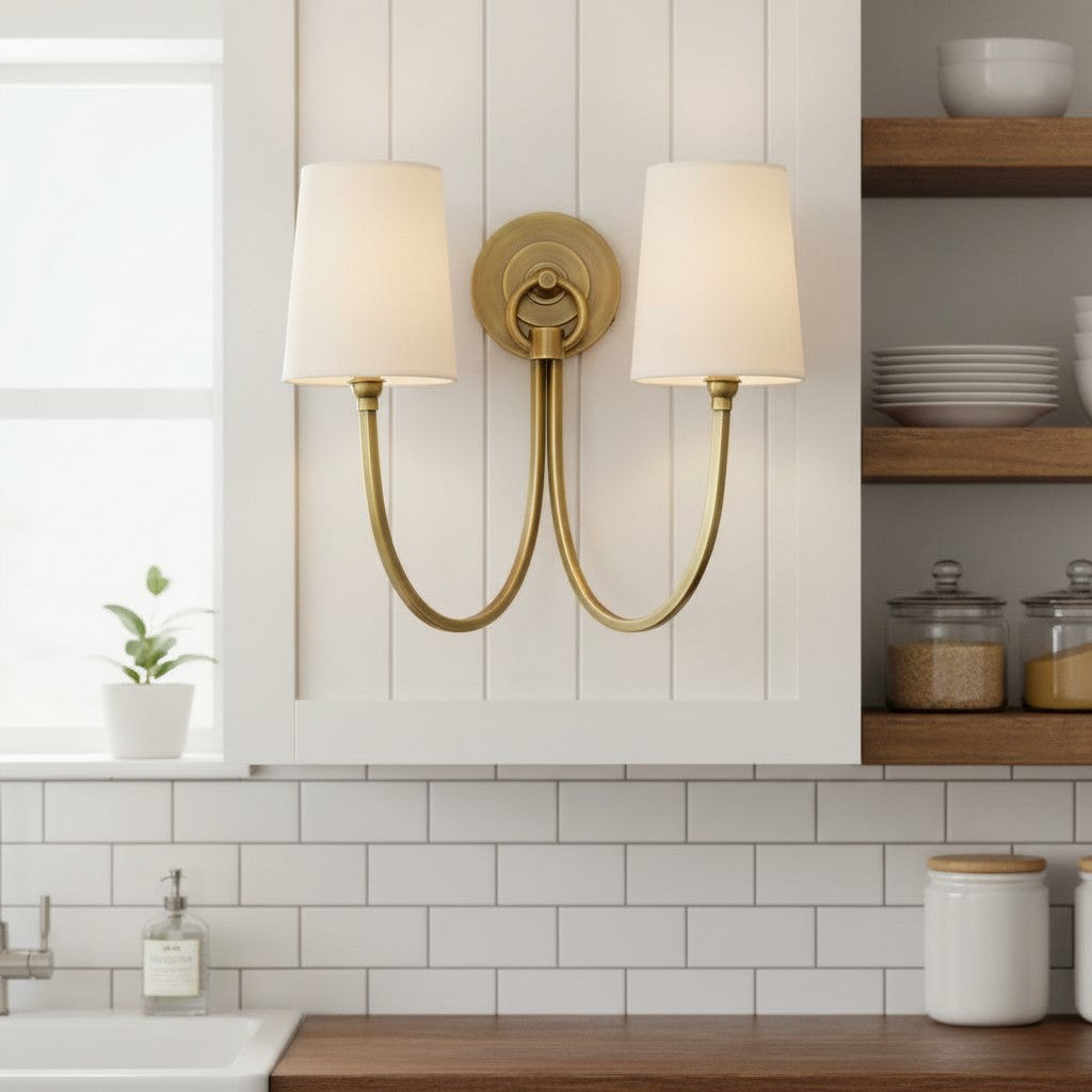Double wall light for hallway