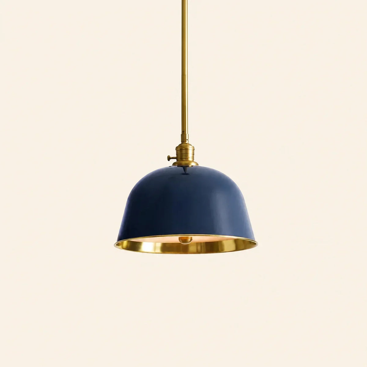 Hardwired bell pendant light