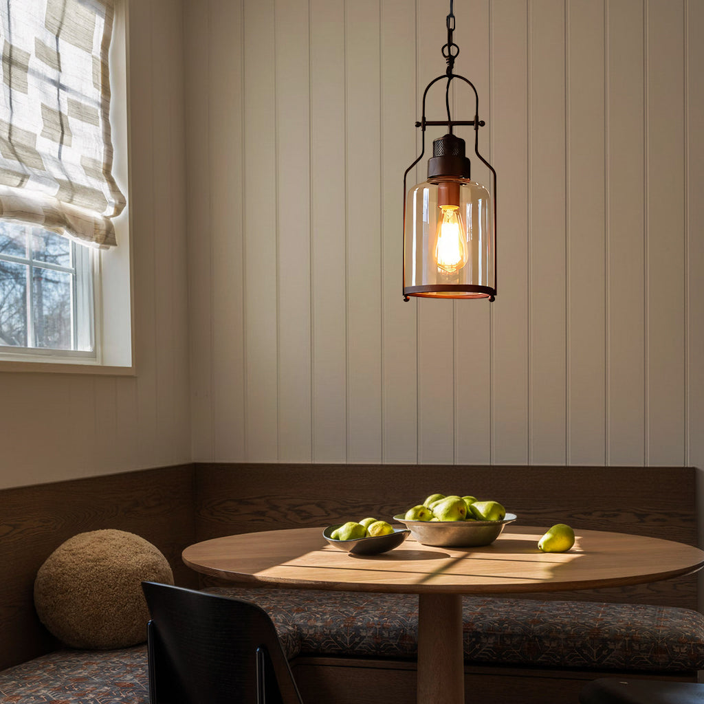 Glass pendant light for kitchen