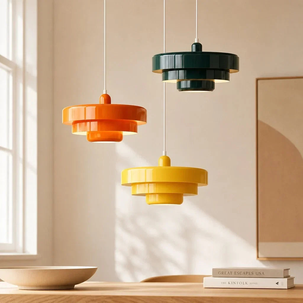 Layered Scandinavian aluminum pendant light