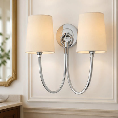 Linen wall sconce for living room