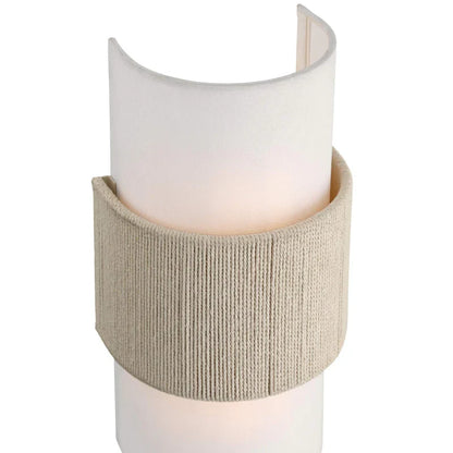Linen sconce for reading room