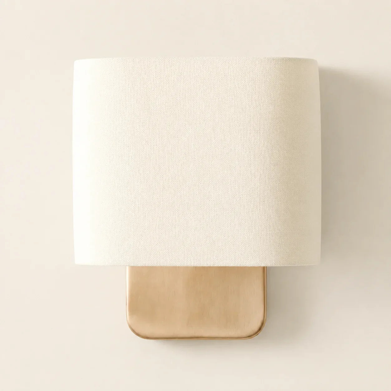 Wall light with linen shade