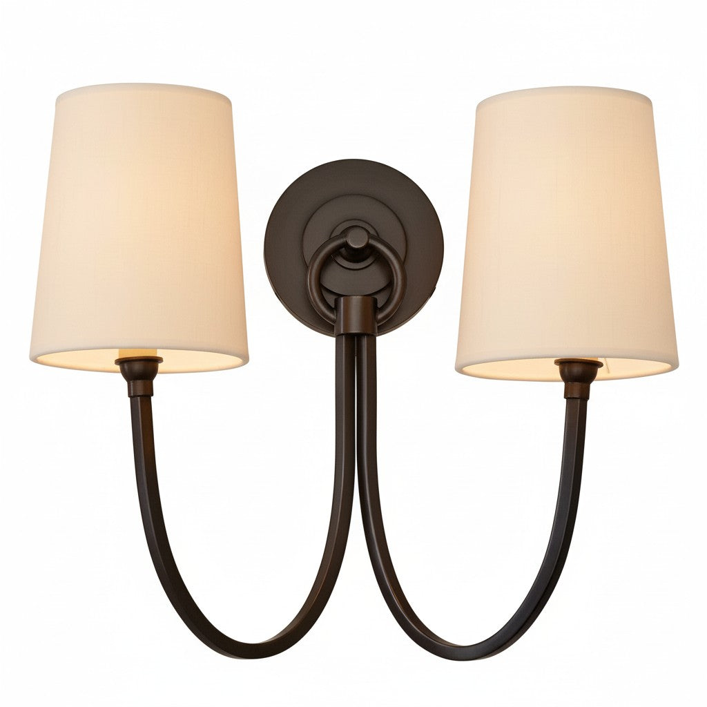 Linen wall light for living room