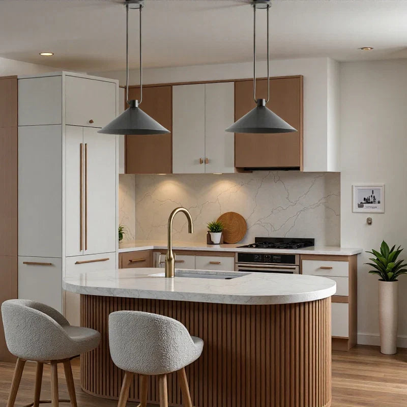 Metal cone ceiling light