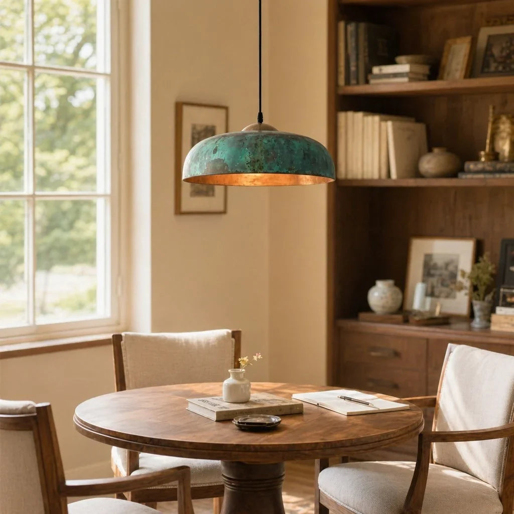 Metal dome pendant light for kitchen