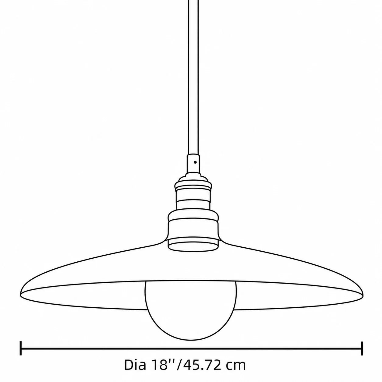 Minimalist metal pendant light