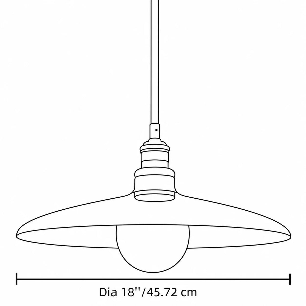 Minimalist metal pendant light