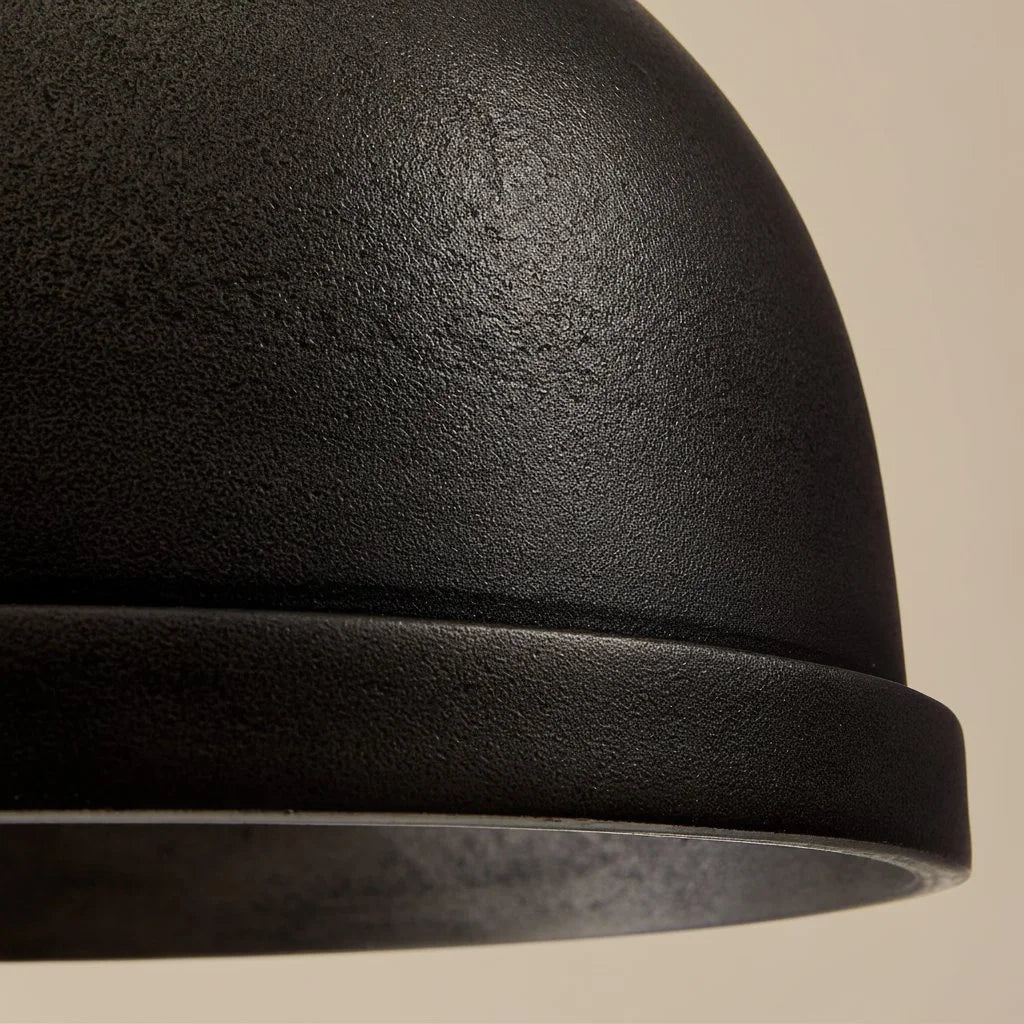 Modern black dome pendant light