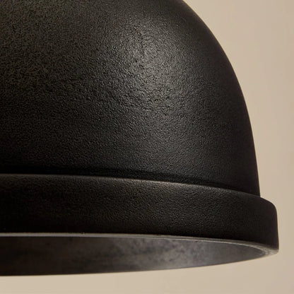 Modern black dome pendant light
