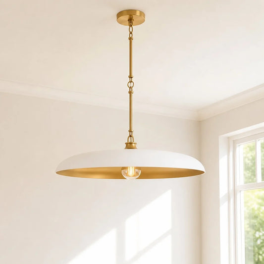 Modern industrial disc pendant light