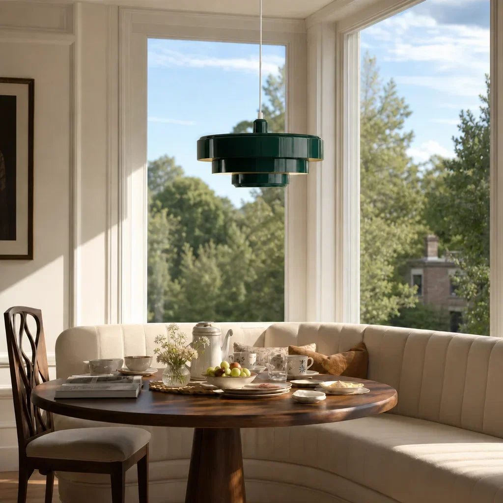 Modern layered disc pendant light