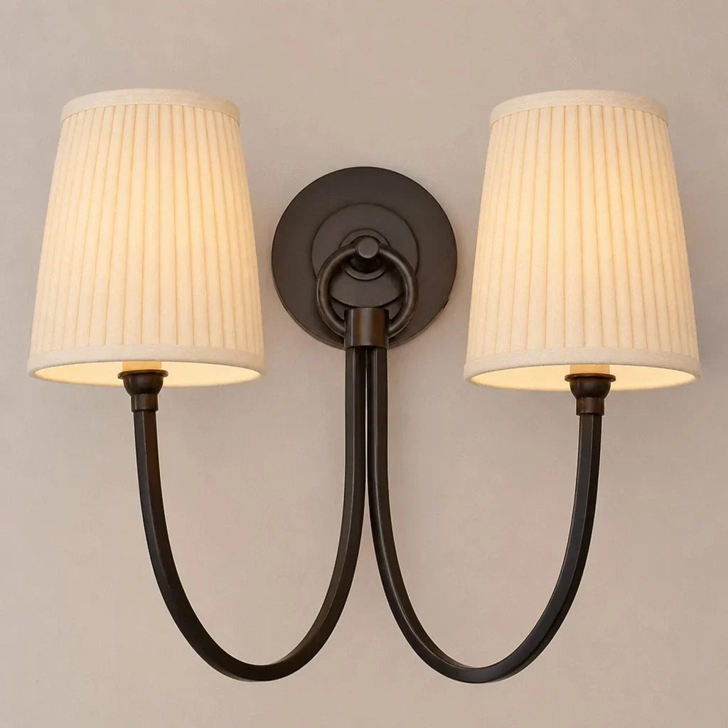 Modern two-light wall sconce