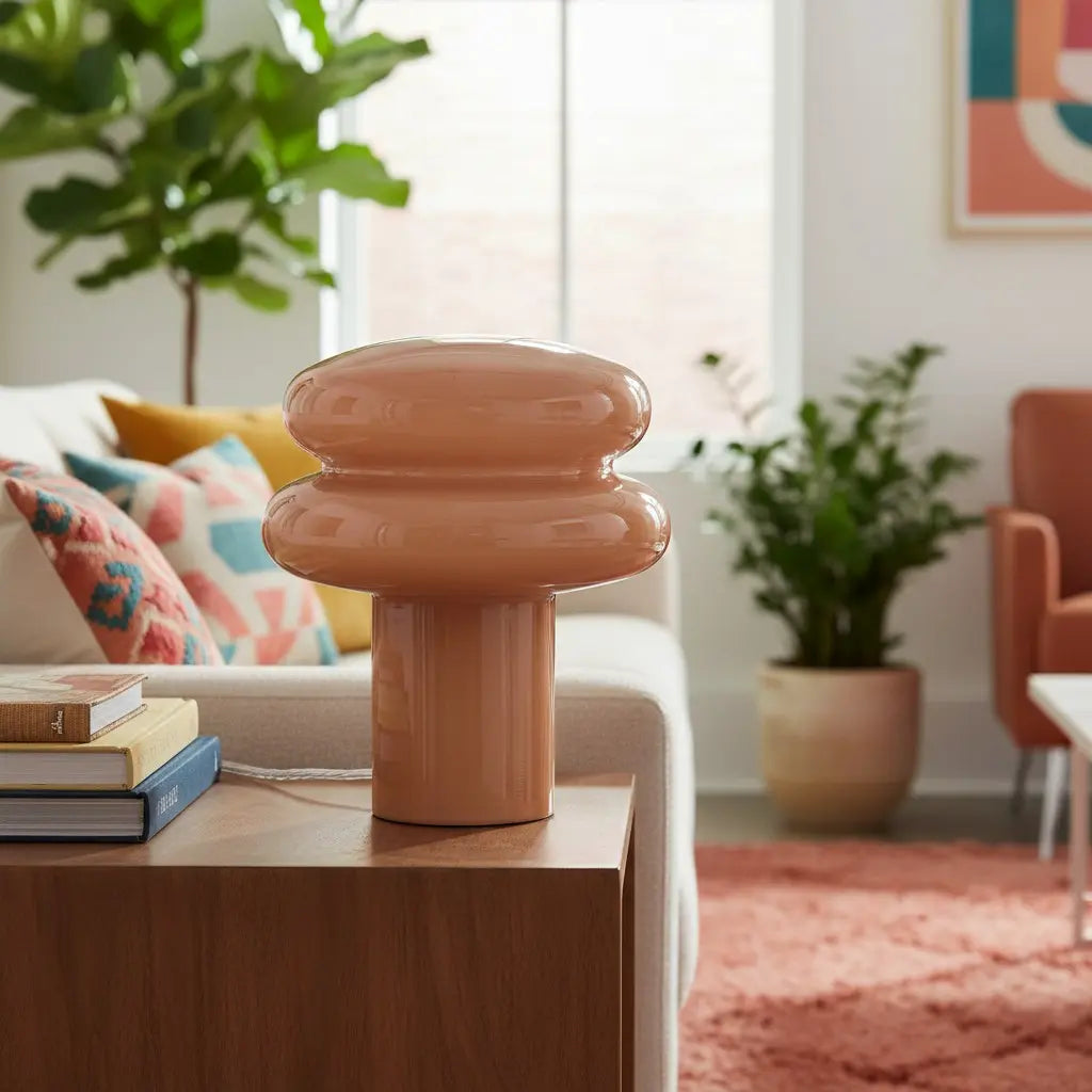 Mushroom table lamp for bedside table