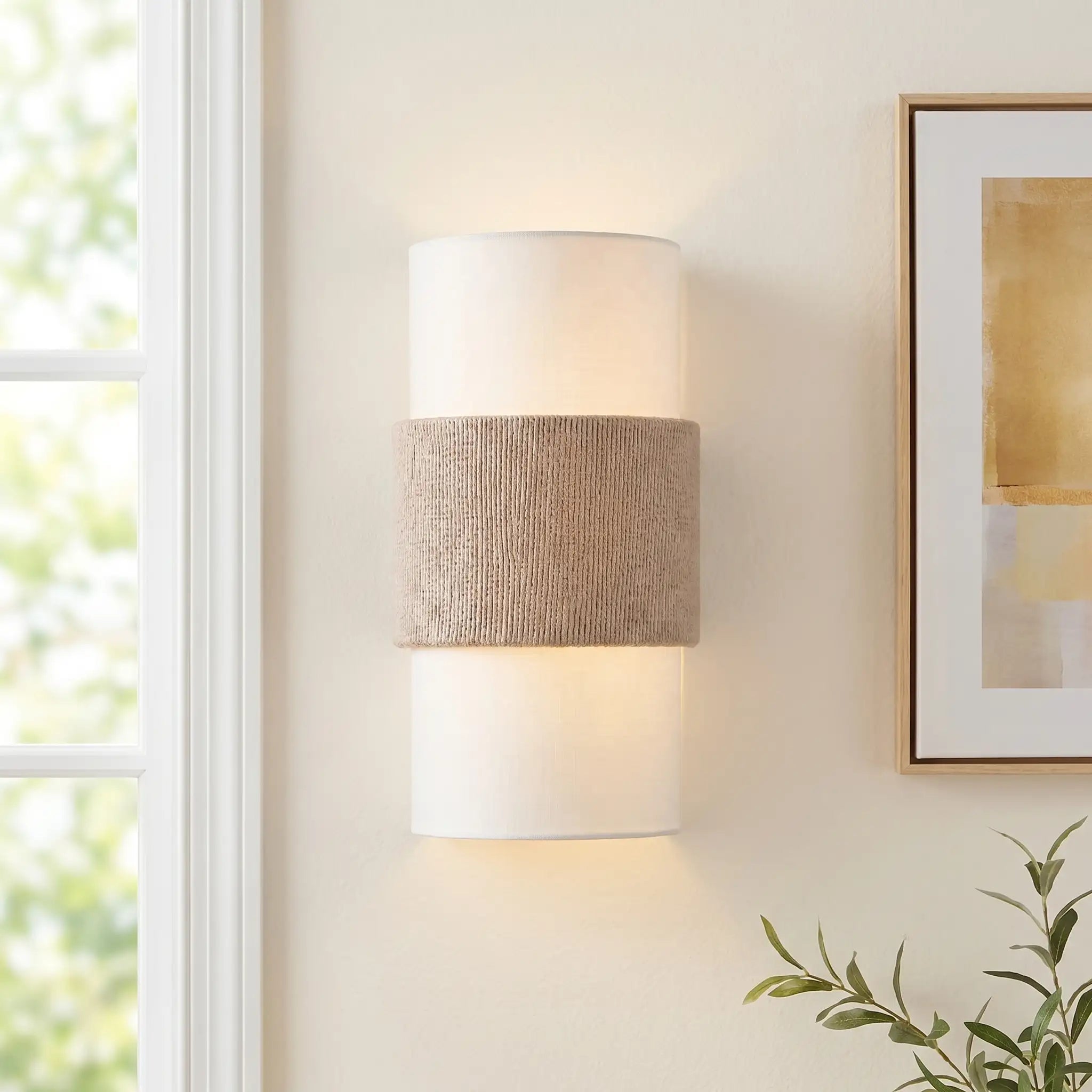 Nordic linen wall sconce