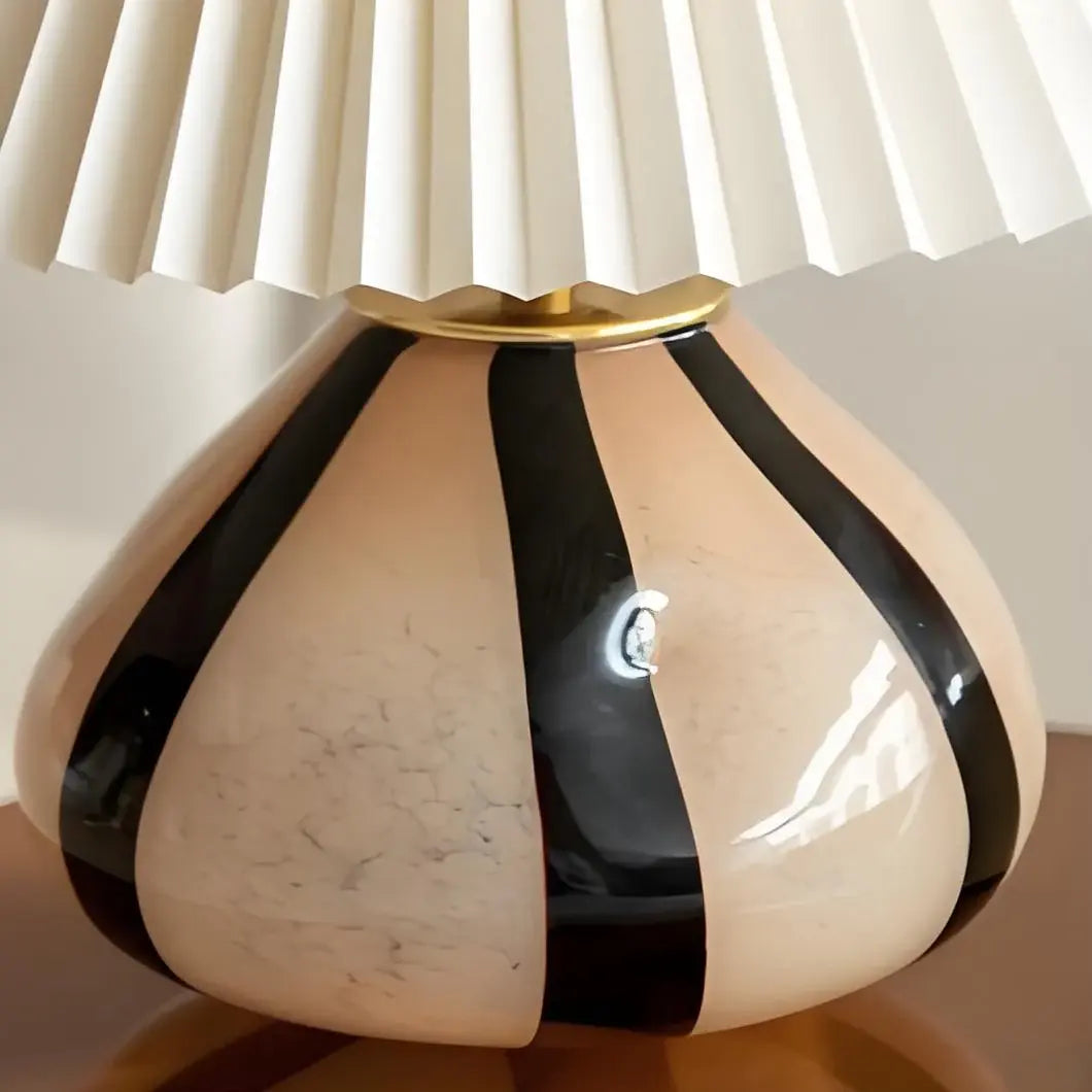 Pleated fabric desk lamp