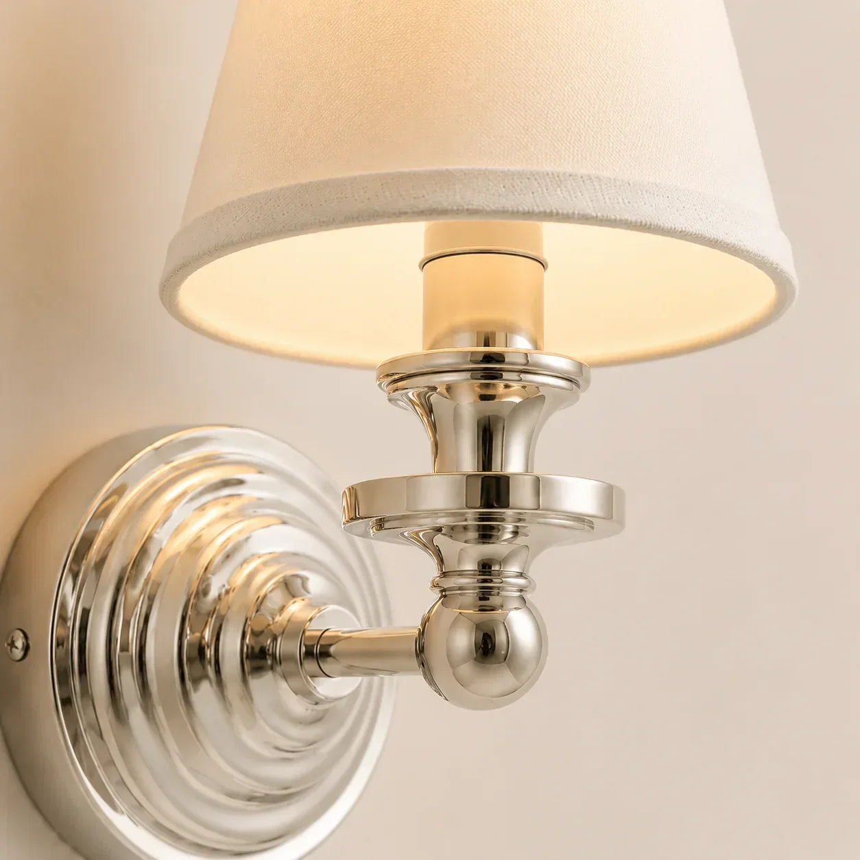 Residential brass wall sconce