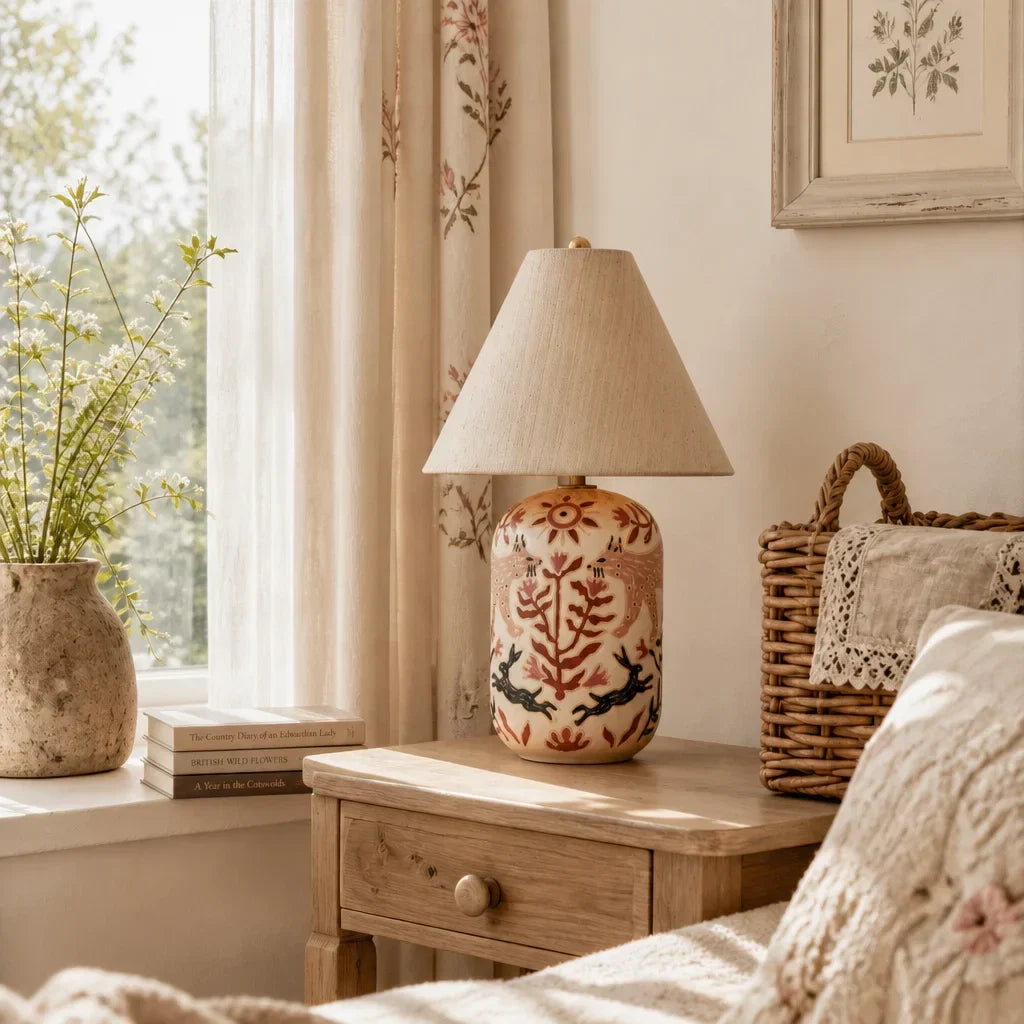 Retro table lamp for bedroom