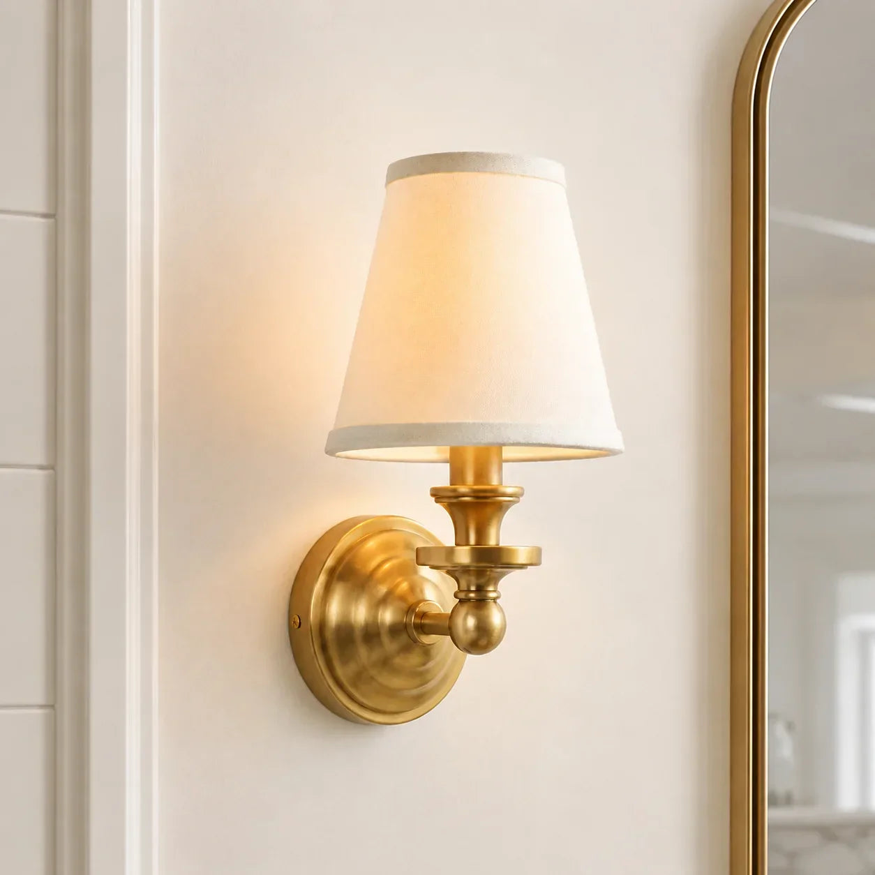 Retro brass wall sconce