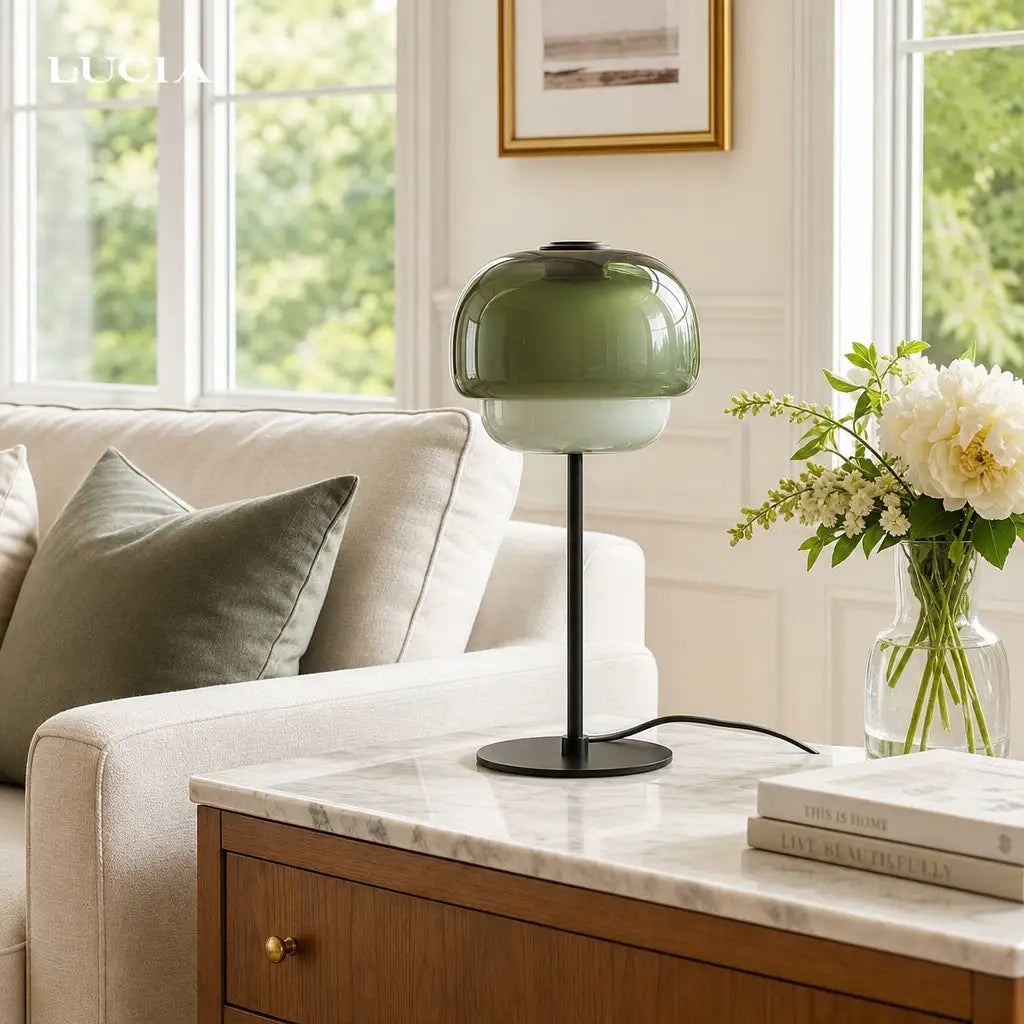 Retro glass bedside light