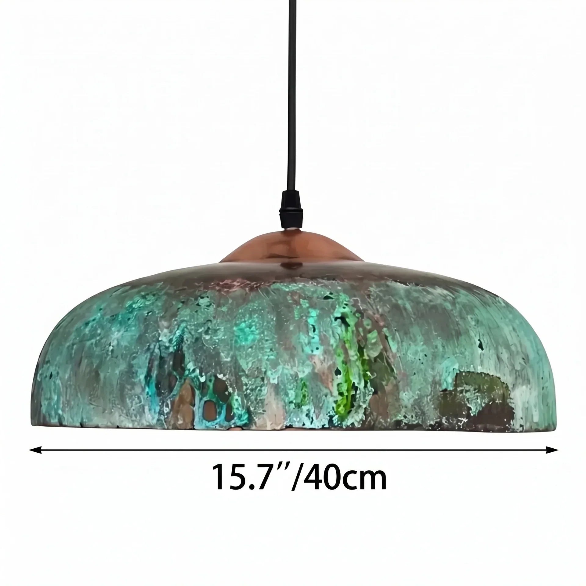 Rustic metal pendant light