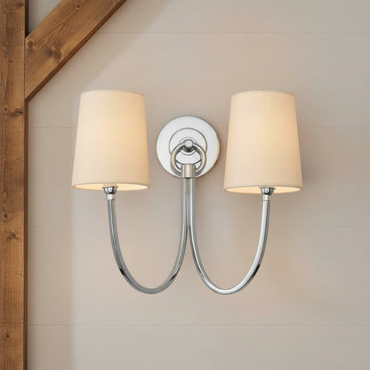 Linen wall light for vanity