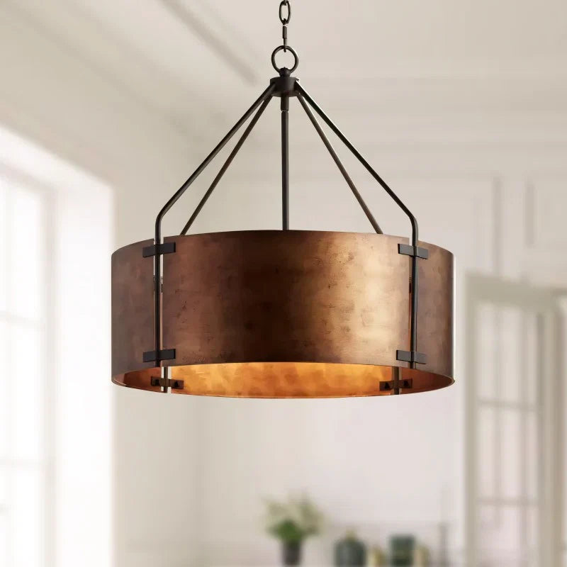 Vintage bronze pendant light