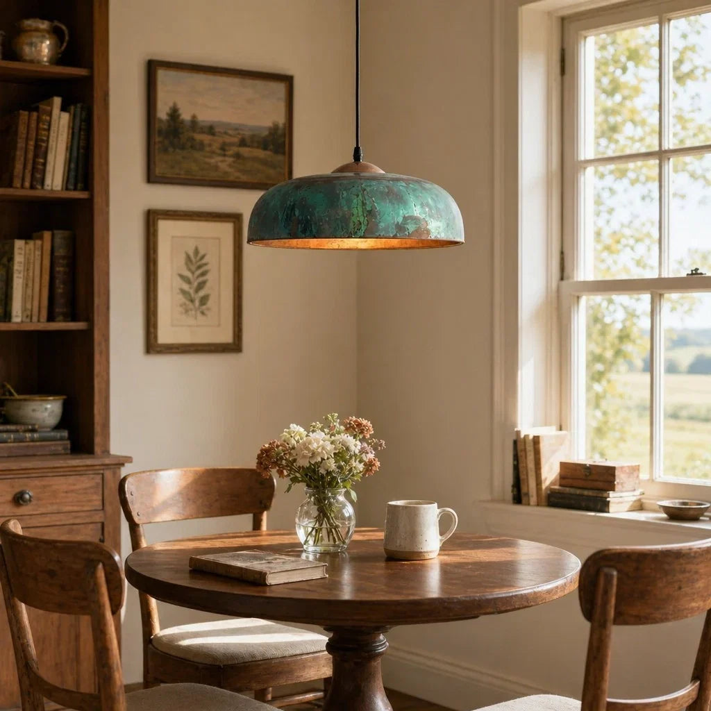 Vintage metal pendant light