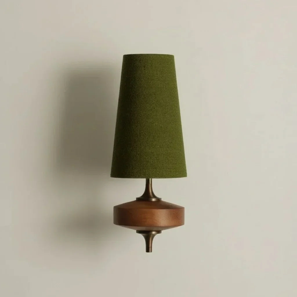 Wall-mounted fabric sconce